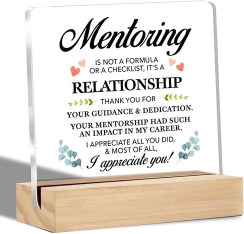 Gifts for Leader Mentor Boss Clear Desk Decorative Sign Colleague Gift for New Joy Going Away Leaving Acrylic Sign with Stand Table Plaque Sign Keepsake Home Office Decor in Saudi Arabia