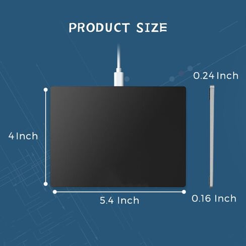 JOMAA Wired touchpad Supports Multi Gesture Control, Wired Trackpad Mouse with Multi-Touch Navigation for Windows 10/11 Laptop Notebook Computer (Black) in Kuwait