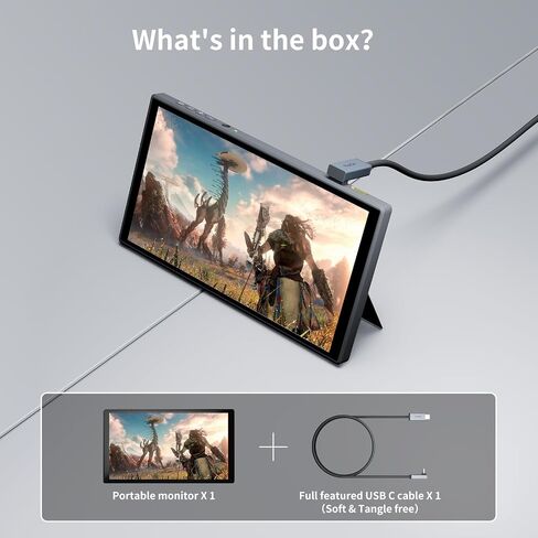 شاشة لمس محمولة PeakDo مقاس 7 بوصات، شاشة صغيرة 1080 بكسل 60 هرتز، شاشة HDMI صغيرة USB C، شاشة IPS LCD خفيفة الوزن للغاية وخفيفة الوزن وشاشة ثانية لتشغيل الألعاب، PS5، Xbox، Switch، الكمبيوتر المحمول، الكمبيوتر الشخصي in Kuwait