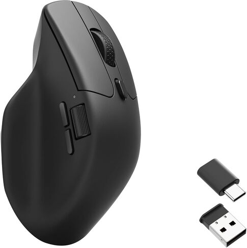 Keychron M6 Wireless Gaming Optical Mouse, Tri-Mode 2.4 GHz/Bluetooth 5.1/Wired, PixArt 3395 Sensor, 26000 DPI, Ergonomic Lightweight Programmable Macro Button for Windows PC/Mac - White in Kuwait