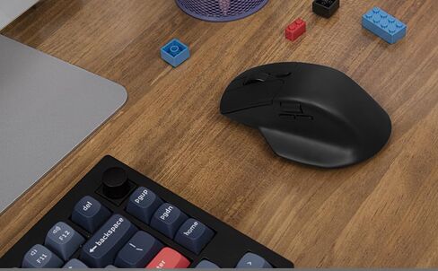 Keychron M6 Wireless Gaming Optical Mouse, Tri-Mode 2.4 GHz/Bluetooth 5.1/Wired, PixArt 3395 Sensor, 26000 DPI, Ergonomic Lightweight Programmable Macro Button for Windows PC/Mac - White in Kuwait