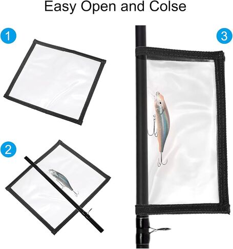 PATIKIL Fishing Lure Wrap, Durable PVC Lure Covers Fishing Hook Covers Baits Storage Easily See Lures Keep Fishing Safe in Saudi Arabia