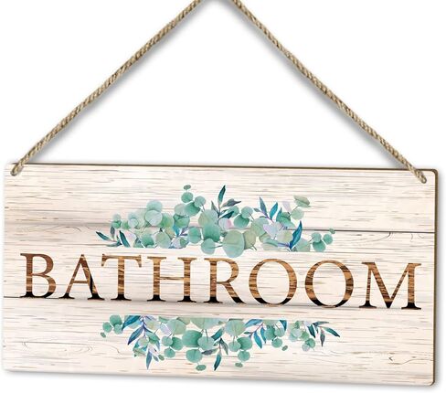 Bathroom Sign Welcome Please Seat Yourself Sign, Wood Hanging Plaque Decor, Home Farmhouse Door Shelf Bathroom Toilet Decor Wooden Sign, Bathroom Decor Wall Art Gift -25 in Kuwait