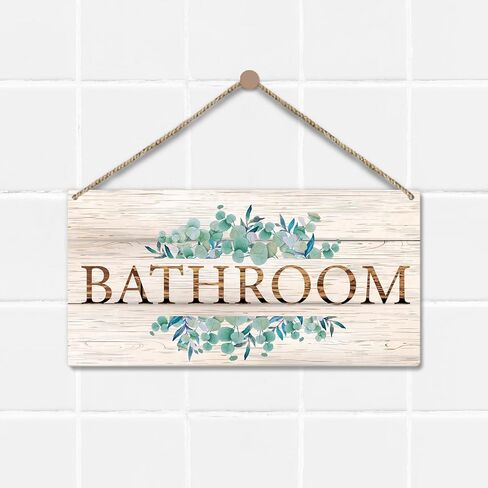 Bathroom Sign Welcome Please Seat Yourself Sign, Wood Hanging Plaque Decor, Home Farmhouse Door Shelf Bathroom Toilet Decor Wooden Sign, Bathroom Decor Wall Art Gift -25 in Kuwait