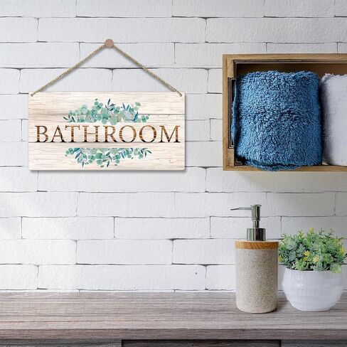 Bathroom Sign Welcome Please Seat Yourself Sign, Wood Hanging Plaque Decor, Home Farmhouse Door Shelf Bathroom Toilet Decor Wooden Sign, Bathroom Decor Wall Art Gift -25 in Kuwait