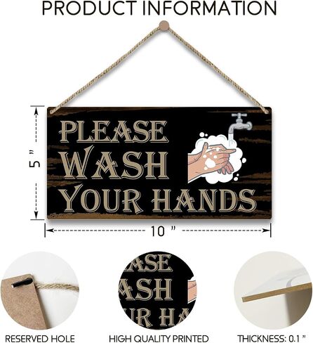 Bathroom Sign Welcome Please Seat Yourself Sign, Wood Hanging Plaque Decor, Home Farmhouse Door Shelf Bathroom Toilet Decor Wooden Sign, Bathroom Decor Wall Art Gift -25 in Saudi Arabia