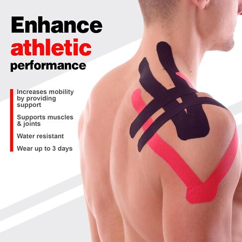 3 Rolls Kinesiology Tape, 16.4 ft Waterproof Kinetic Tape for Joints Support and Muscle Pain Relief, Athletic Tape, Knee Tape, Uncut Muscle Tape - Skin in Saudi Arabia