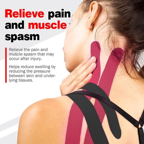 3 Rolls Kinesiology Tape, 16.4 ft Waterproof Kinetic Tape for Joints Support and Muscle Pain Relief, Athletic Tape, Knee Tape, Uncut Muscle Tape - Skin in Saudi Arabia