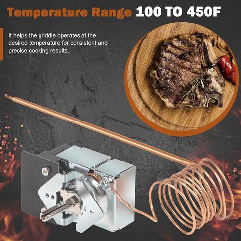 Bonbo ترقية SA-465-36 التحكم في ترموستات الشواية الكهربائية لاستبدال Star 2T-Z5958 STAR MFG 2T-Z5958 STAR MFG Z5958 AllPoints 46-1368، Temp 100-450F in Saudi Arabia