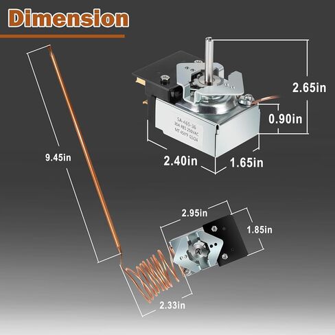 Bonbo ترقية SA-465-36 التحكم في ترموستات الشواية الكهربائية لاستبدال Star 2T-Z5958 STAR MFG 2T-Z5958 STAR MFG Z5958 AllPoints 46-1368، Temp 100-450F in Saudi Arabia
