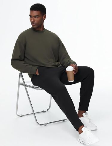 كنزة صوفية فضفاضة للرجال من THE GYM PEOPLE، خفيفة الوزن وناعمة in Kuwait