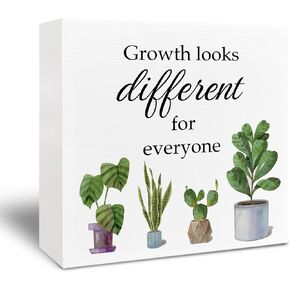 Inspirational Wooden Box Signs - Inspirational Gifts for Women, Book Lovers Gifts, Self-Love Book Lovers Wooden Desk Signs for Home Table Desk Shelf Decor