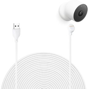 Power Cable Compatible with Google Nest Cam Outdoor or Indoor Battery, 25Ft Nest Power Connector Weatherproof Charging Cable Power Your Nest Cam Power Cord in Saudi Arabia