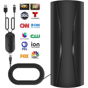 1200 Miles Range Strongest TV Antenna, Digital TV Antenna for Smart TV with High Gain Amplifier, HD Antenna for TV Indoor 4K for Local Channels-Long Range TV Antenna Support 8K, 1080P-36ft Coax Cable