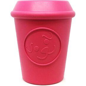 SodaPup MuttsKickButt Coffee Cup – Durable Dog Treat Dispenser & Chew Toy Made in USA from Non-Toxic, Pet Safe, Food Safe Natural Rubber for Mental Stimulation, Problem Chewing, Calm Nerves, & More