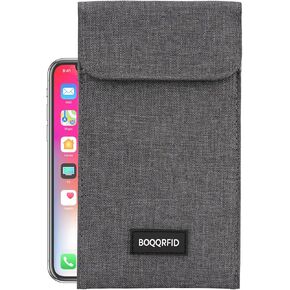 Faraday Bags for Phones and Car Keys - RFID Signal Blocking Pouch with EMP Proof, Anti-Tracking, Data Privacy (Black)