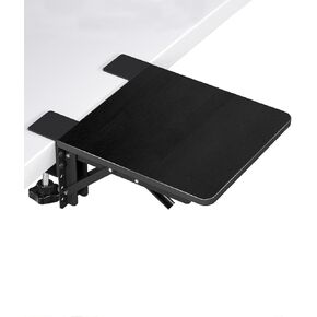 Ergonomic Desk Extender Arm Rest for Desk Desk Extender Foldable Arm Support 9.5x9.1 Inches Table Mount Arm Wrist Rest Shelf Clamp-on Computer Arm Rest for Desk Suitable for Office Home Desks Black