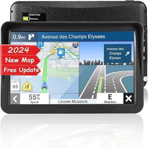 ملاح السيارة GPS، شاشة 9 بوصة، توجيه صوتي، خرائط مدى الحياة مع توجيه صوتي وتحذير من كاميرا السرعة، خريطة ثنائية وثلاثية الأبعاد، خرائط أمريكا، خريطة مجانية مدى الحياة