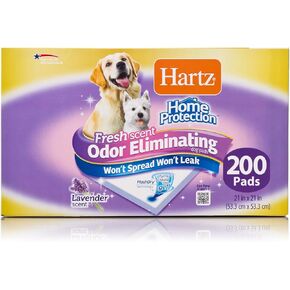 Hartz Home Protection Lavender Scent Odor Eliminating Gel Dog Pads, 21" x 21", 200 Count