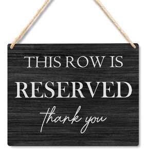 Ryeolo in Loving Memory Wedding Sign, Reserved Signs for Wedding, Reserved In Memory of Those Watching Over Us Wedding Memorial Wooden Plaque Signs Wall Hanging, 10.2x7.8 Inches