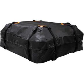 600D Waterproof Cargo Bag Waterproof Cargo Bag Car Roof Cargo Carrier Universal Luggage Bag Storage Cube Bag for Travel Camping, Black