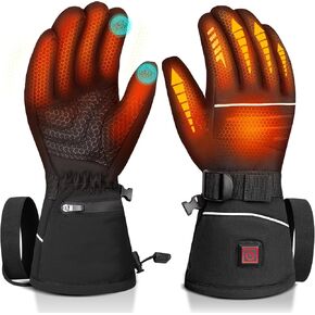 Heated Gloves for Men Women Rechargeable Waterproof Electric Motorcycle Gloves for SKI Snowboard Camping Hiking