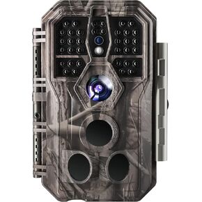 BlazeVideo Black Flash Game & Trail Camera 24MP Photo 2304x1296P H.264 MP4/MOV Video 100ft Night Vision 0.1S Trigger Motion Activated Waterproof Time Lapse Capture Picture & Record Video Day and Night