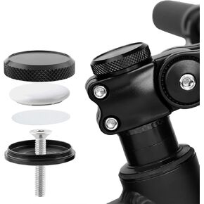 AirTag Bike Mount, 1-1/8" Hidden Bicycle Stem Cap Mount for AirTag, Anti-Theft Bike GPS Tracker Protection, Waterproof AirTag Holder for Bike Headset Cap, Black