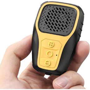 Inwa Wearable Bluetooth Speaker, Clip-on Wireless Portable Speakers, IP67 Waterproof Clip Speaker, Built-in Mic for Hands-Free Music/Calls, Mini Speaker for Work/Home/Outdoor(Yellow)