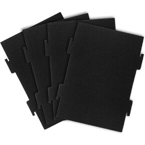 Activated Charcoal Air Filters Replacement for Kitchen Aid Low-Profile Model KMLS311HBL KMLS311HSS and Whirlpool Over Range Microwave HoodW11282981,YKMLS311,YWML55011, WML75011, WML55011HB2-4Pack