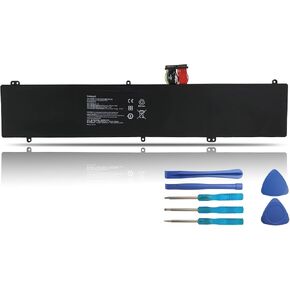 F1 Laptop Battery Compatible with Razer Blade Pro 17.3'' 4K i7-7820HK RZ09-0166 RZ09-01663E52 Series11.4V 99WH 8-Cell