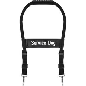 Adjustable Service Dog Handles, Guide Dog Bridge Leash for Service Dog Vest Harness Dog Gear Dog Accessories (12-20 Inch)