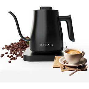 Gooseneck Electric Kettle 0.6 L, Ultra Fast Boiling Hot Water Pot for Pour Over Coffee & Tea with 100% Stainless Steel Inner/Auto Shut - Off Protection,/Thermostat Control