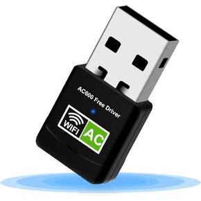 USB WiFi Adapter for PC Mini Wireless 600Mbps WiFi Network Adapters for Desktop Computer/Notebook PC,Dual Band 5G/2.4G Wireless Network External Receiver for Windows 11/10/8/XP etc,No Need CD Drive