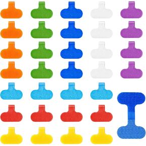 Cable Labels 32 Pcs Multi-Color Write On Cord Labels Cable Tags Self Adhesive Wire Labels for Cable Management Computers Cable Management and Identification