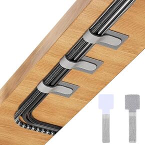 TIESOME 50 PCS Self - Adhesive Hook and Loop Cable Straps, Nylon Strong Back-Glue Cable Ties Adjustable Hook and Loop Cable Clips Cable Management Straps Cord Organizer Wire Ties for Office Home(Gray)