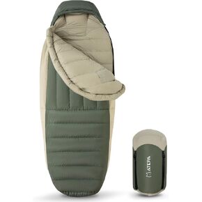 ATEPA 700FP Down 1-2 Person Sleeping Bag, 0 Degree Sleeping Bag for Adults- Sleeping Bag for Backpacking Couples & Family Camping
