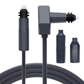 32.8FT Starlink Cable for Starlink Actuated Gen 2,Starlink Internet Kit,Replacement Cable for Starlink Rectangular Satellite V2,with End Caps,Waterproof,Gray(32.8FT/10M)