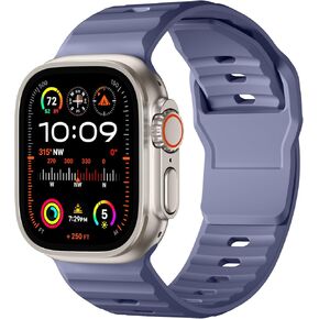 Charlam Sport Band Compatible with Apple Watch Ultra 2/Ultra Band, for Apple Watch Bands for Men 49mm 46mm 45mm 44mm 42mm, Wide Silicone Loop Waterproof Strap for iWatch Series 10 9 8 7 6 5 4 3 2 1 SE