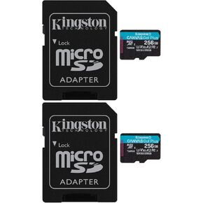 بطاقة ذاكرة Kingston MicroSDXC Canvas Go Plus سعة 256 جيجابايت (عبوتان) (قطعتان) in Kuwait