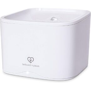 Automatic Pet Water Fountain - Cat Dog Water Fountain - 2.5L/84oz, LED Light Water Shortage Reminder, Anti Dry Prevention, Ultra Quiet Gentle Flow - Filter & Cleaning Tools