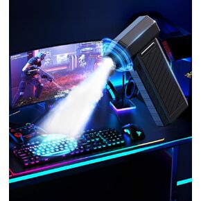 Compressed Air Duster with Flashlight, Cool Gifts for Gamer, Rechargeable, Cordless, Portable, 3-Speed 150K RPM Electric Blower, Drying & Cleaning Accessories for Men, Computers, Keyboards, Cars, Home