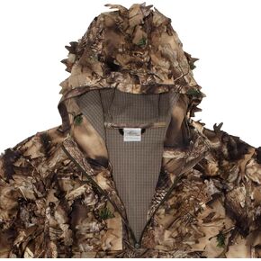 North Mountain Gear Midweight Camouflage Leafy Hunting Jacket With Kangaroo Pouch