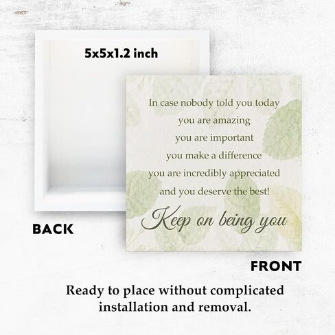 Inspirational Wooden Box Signs - Inspirational Gifts for Women, Book Lovers Gifts, Self-Love Book Lovers Wooden Desk Signs for Home Table Desk Shelf Decor in Saudi Arabia
