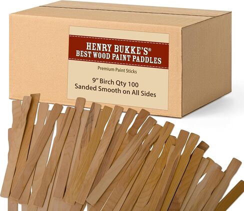 Paint Stir Sticks 1000 Bulk 9 inch; Made in USA; Clean Birch for Industrial Use and Fine Art Projects; Sanded Extra Smooth in Kuwait