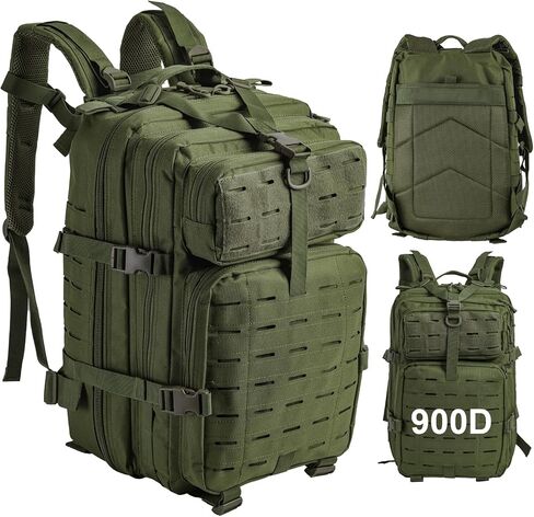 Goture Military Tactical Backpack, 45L Large Army Tactical Back Pack, 900D Waterproof 3 Day Molle Assault Pack Bug Out Bag for Men Outdoor Hiking Hunting Camping Rucksack Daypack Green in Saudi Arabia