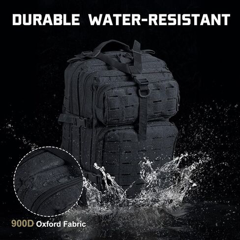 Goture Military Tactical Backpack, 45L Large Army Tactical Back Pack, 900D Waterproof 3 Day Molle Assault Pack Bug Out Bag for Men Outdoor Hiking Hunting Camping Rucksack Daypack Green in Saudi Arabia