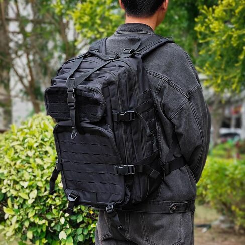 Goture Military Tactical Backpack, 45L Large Army Tactical Back Pack, 900D Waterproof 3 Day Molle Assault Pack Bug Out Bag for Men Outdoor Hiking Hunting Camping Rucksack Daypack Green in Saudi Arabia