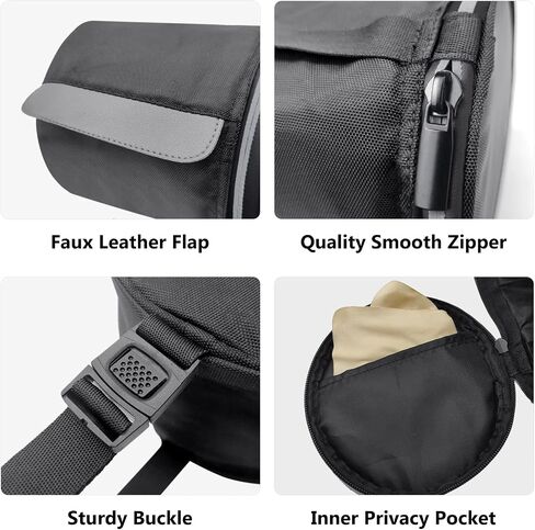 Hanging Toilet Paper Holder Waterproof Tissue Holder Cat Proof Roll Paper Case Cover Portable and Foldable Roll Storage Bag with Adjustable Strap for Wall Car Camping Tent Home Office Black in Saudi Arabia