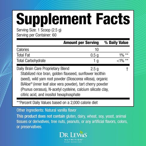 Brain Supplements for Memory and Focus with BiAloe - Plant-Based Daily Brain Care Cognitive Supplement and Nootropic Brain Support Supplement - Immunity and Energy - 120 Capsules in Saudi Arabia